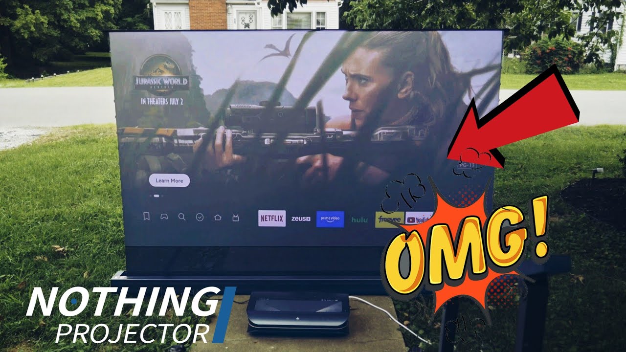 I Tested an Ambient Light Rejecting Screen OUTDOORS! | Nothing Projector ALR Black Series
