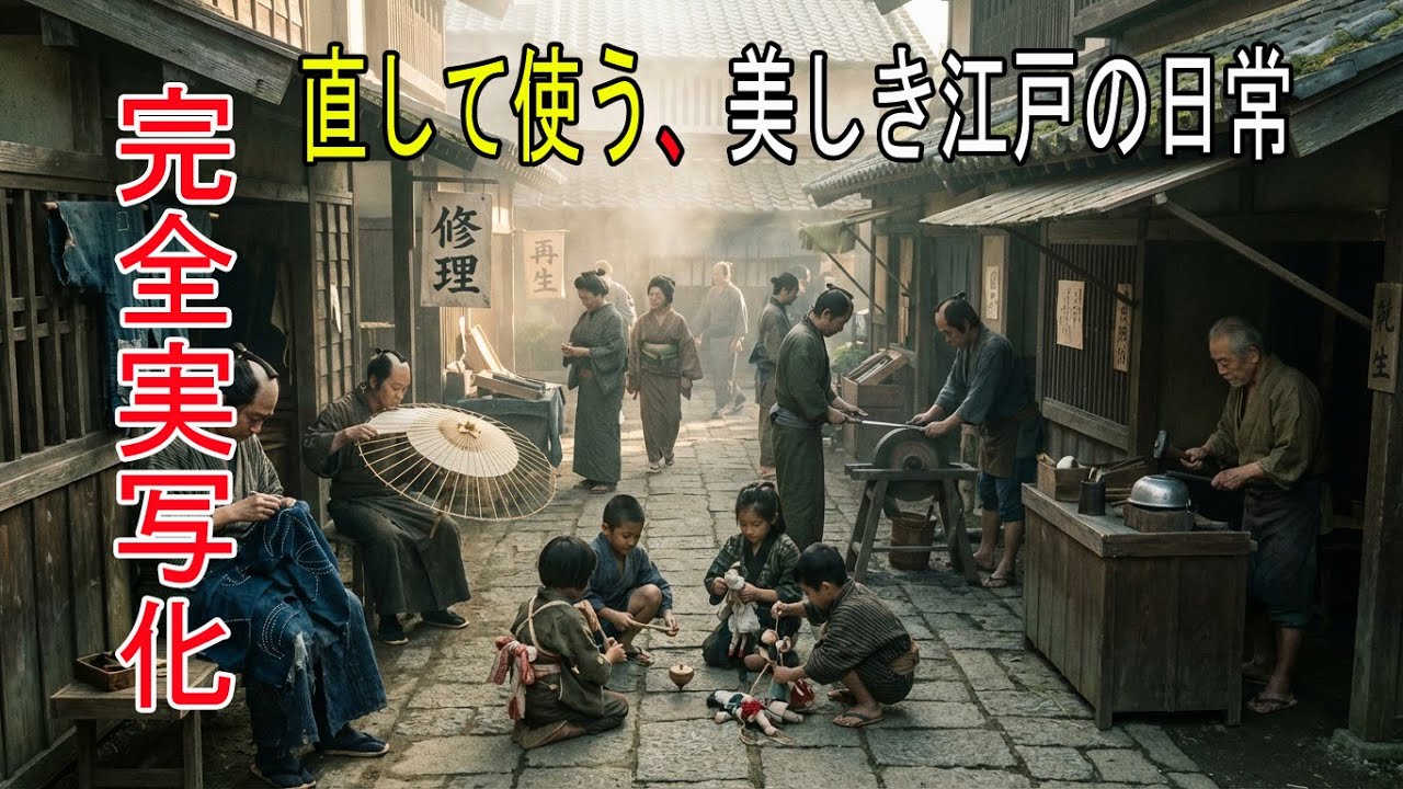 【AI完全再現】 無駄を出さない知恵の都・江戸