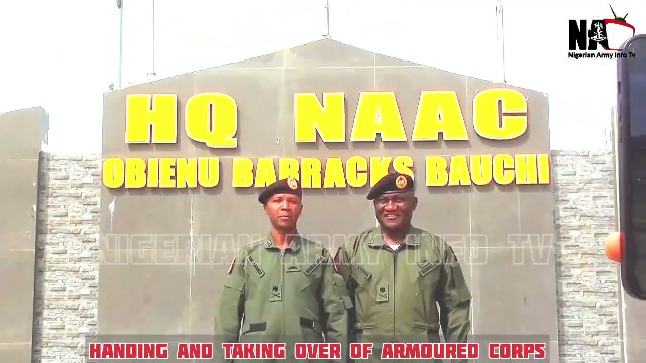 Handing and Taking Over of NA Armoured Corps between Maj Gen MS Ahmed and Maj Gen OC Ajunwa