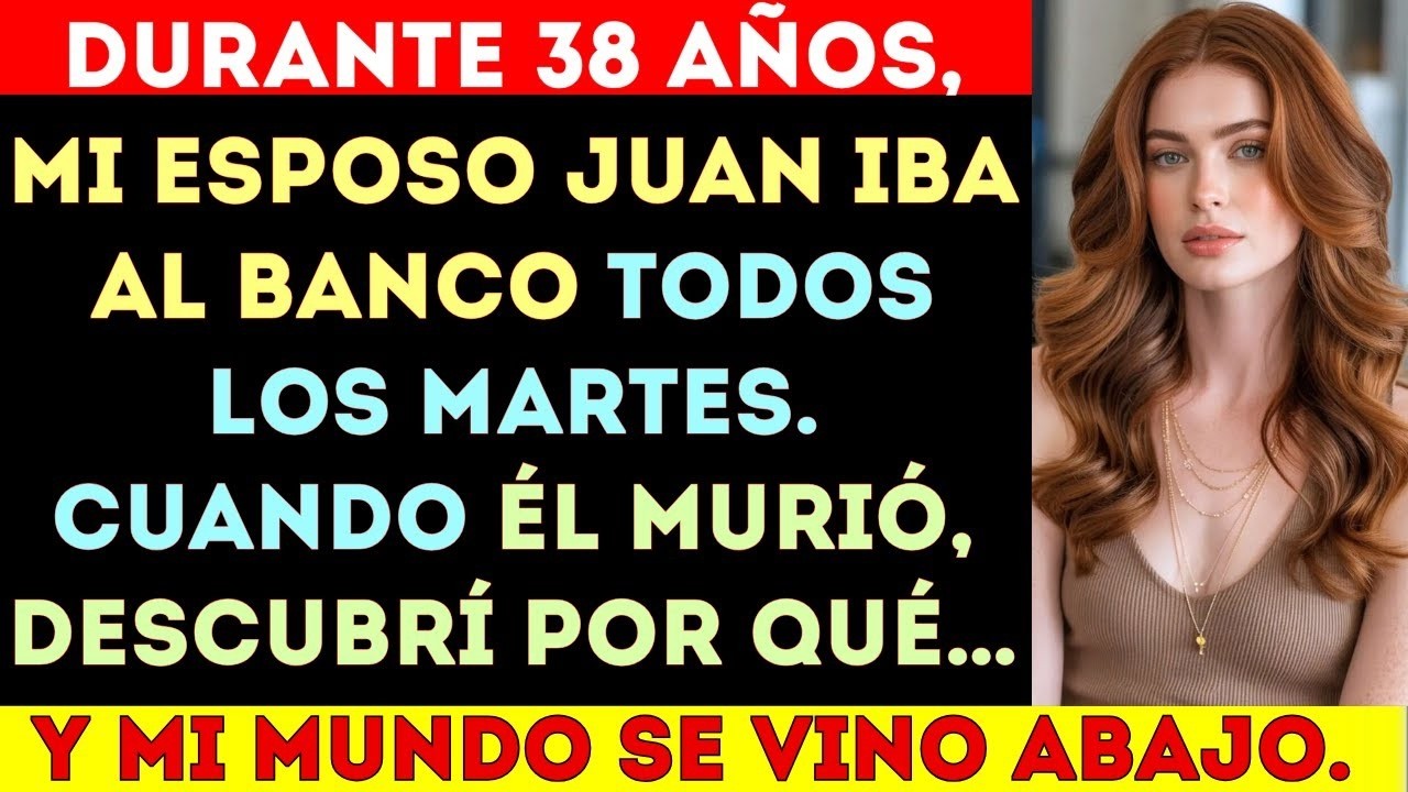 MI ESPOSO, JUAN, IBA AL BANCO TODOS LOS MARTES DURANTE 38 AÑOS  CUANDO MURIÓ, DESCUBRÍ POR QUÉ#viral