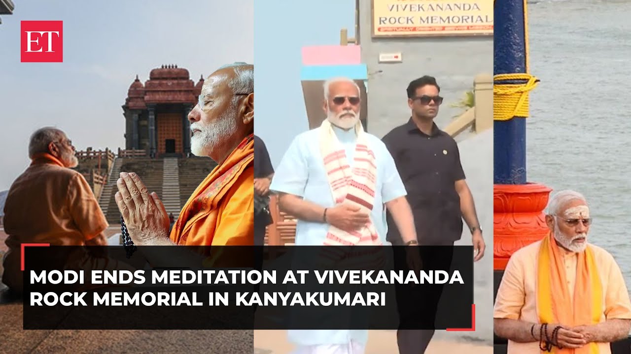 PM Modi ends 45 hr long meditation at Vivekananda Rock Memorial in Kanyakumari