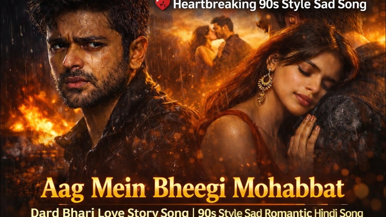 Aag Mein Bheegi Mohabbat | Dard Bhari Love Story Song | 90s Style Sad Romantic Hindi Song