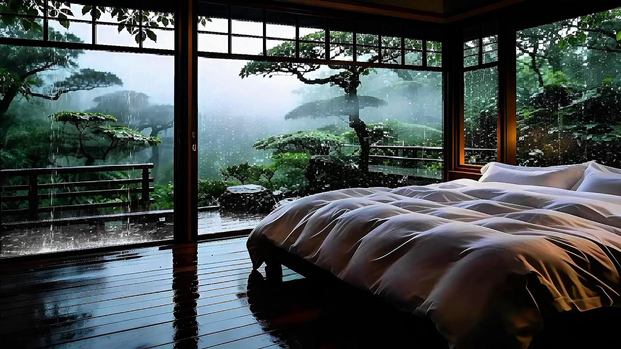 DEEP SLEEP FAST - Relaxing Night Music + Insomnia Relief | Soothing Rain for Anxiety