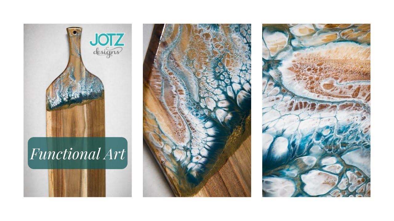 Decorate a cheese board with epoxy resin | cutting / serving board | Charcuterie | ProMarine | DIY