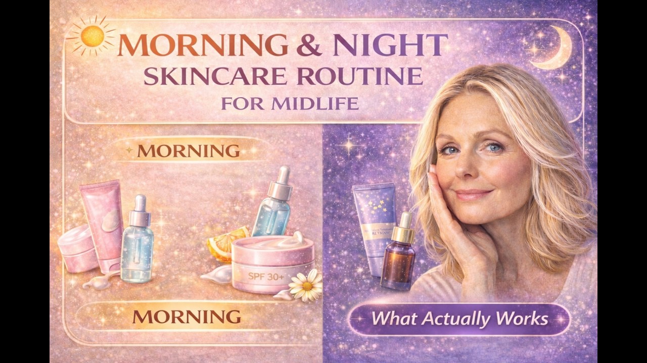 MORNING AND NIGHT SIMPLE SKINCARE ROUTINE FOR MIDLIFE
