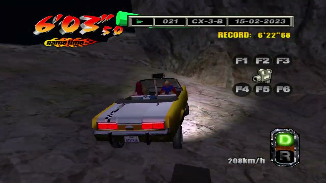 Crazy Taxi 3 [WORLD RECORD!!!] - Crazy Tour - 3-B - (GENA/MENTAL Record) - 6'22''68