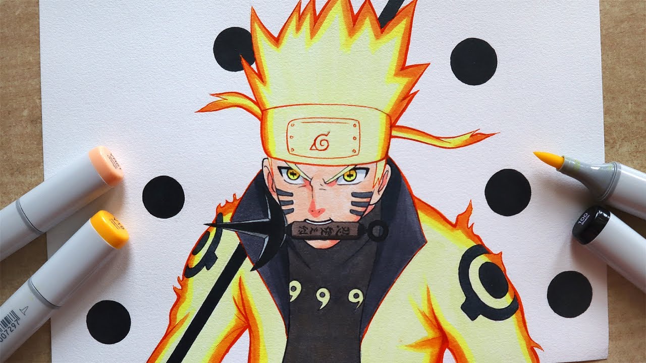 How to Draw Naruto Six Paths Sage Mode - Step By Step Tutorial