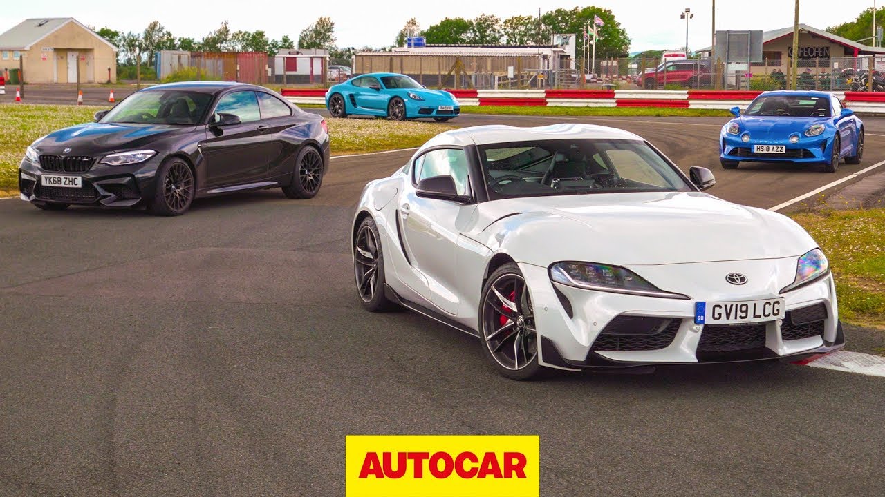Toyota Supra против BMW M2 Competition против Porsche 718 Cayman T против Alpine A110 | Autocar