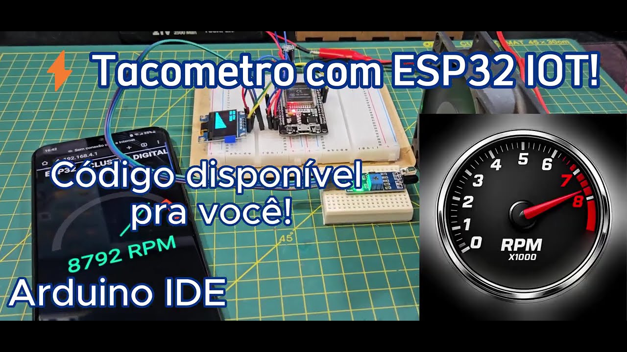 Como fazer um Tacômetro Digital para medir RPM em Tempo Real