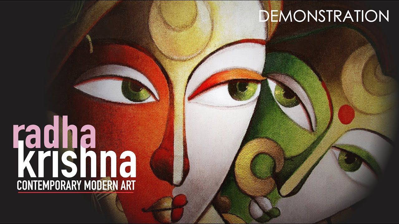 Lord Krishna / Painting of Krishna with acrylic on canvas / Step by step Demonstration for Beginners