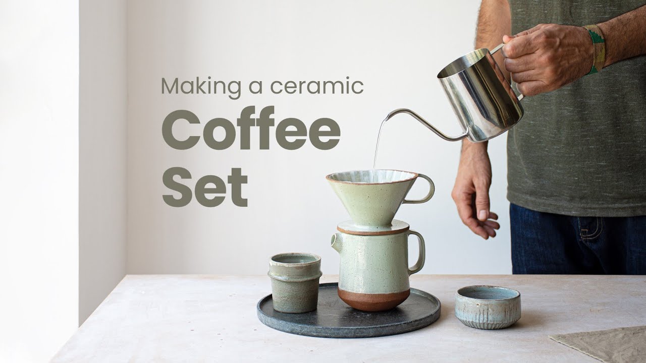 How to make a ceramic V60 coffee dripper set by hand