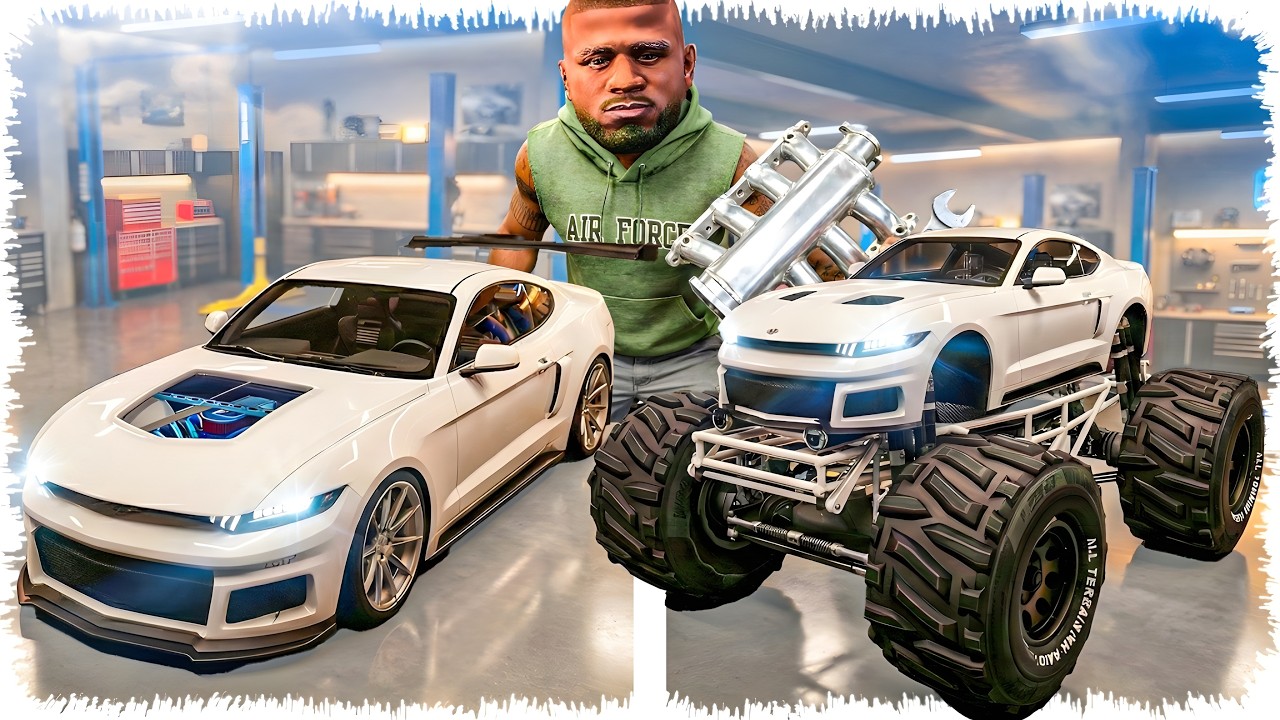 Джонни көлігін Бигфут Мустанг қылып тюнинктады (GTA V)