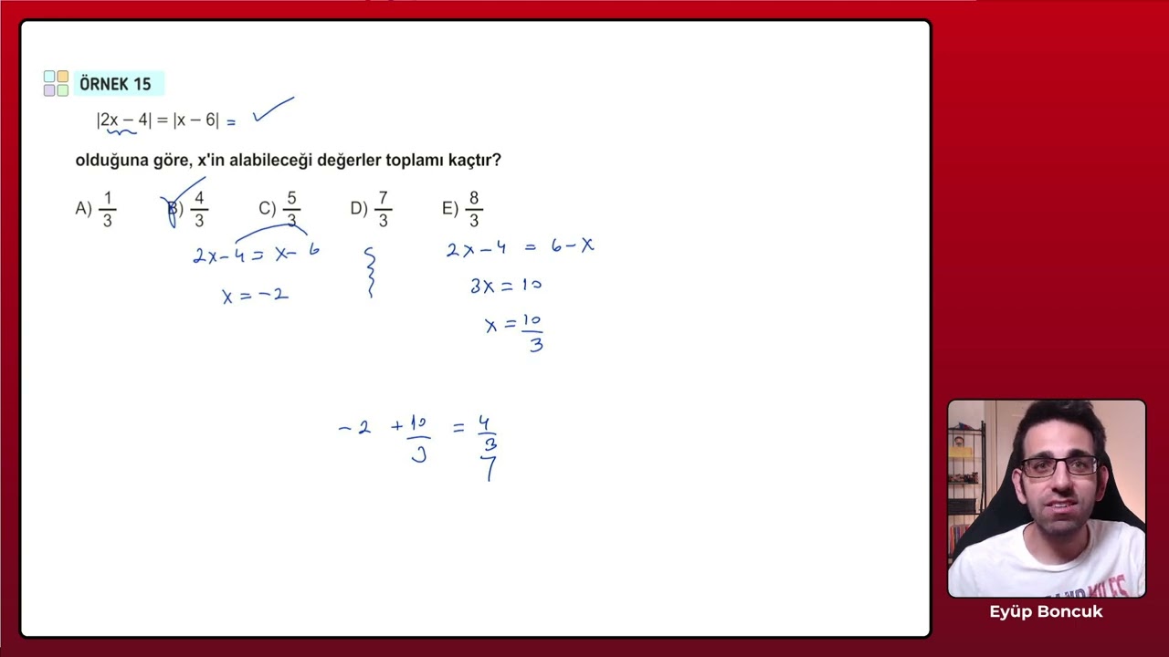 14 -2 Mutlak Değerli Denklemler
