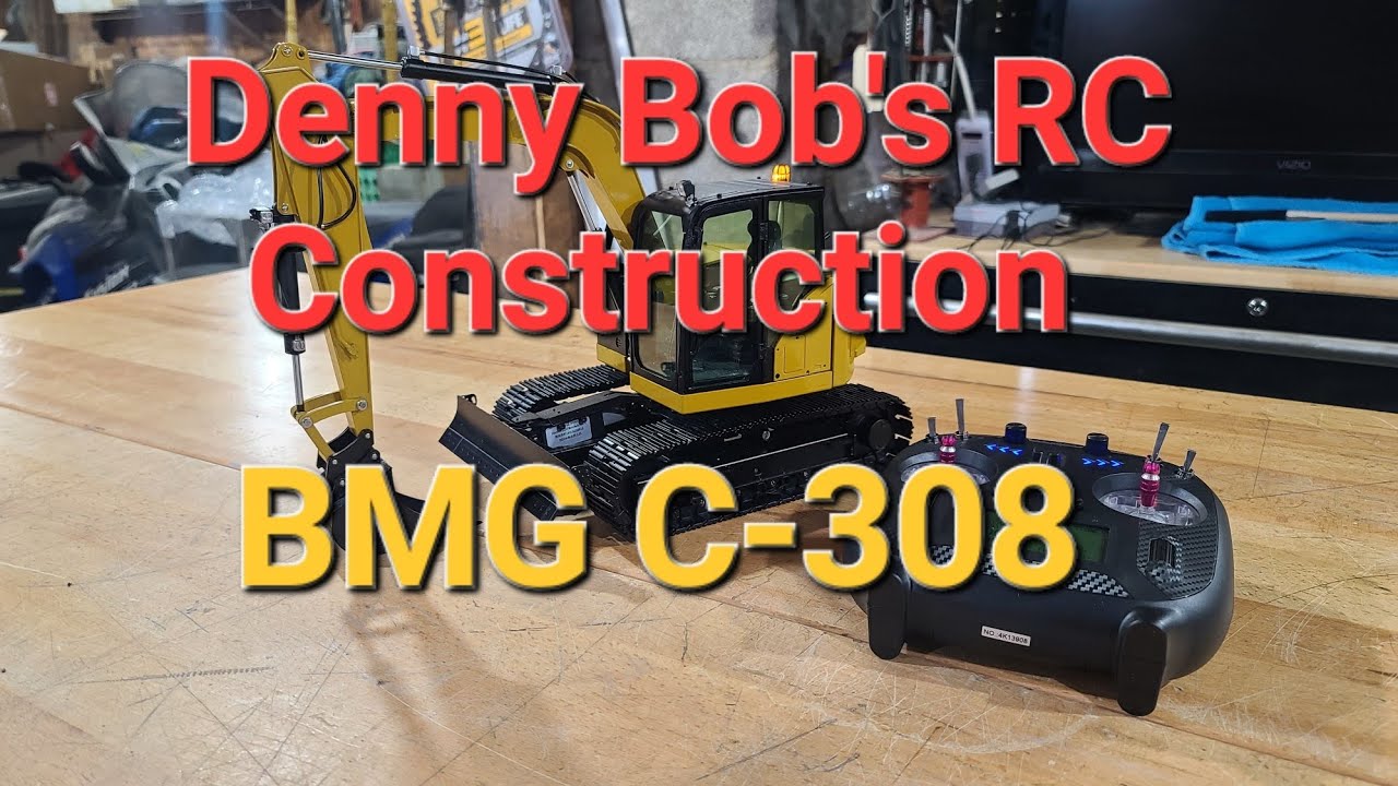 1/14 BMG C-308 RC CAT Hydraulic Excavator Test Run Review