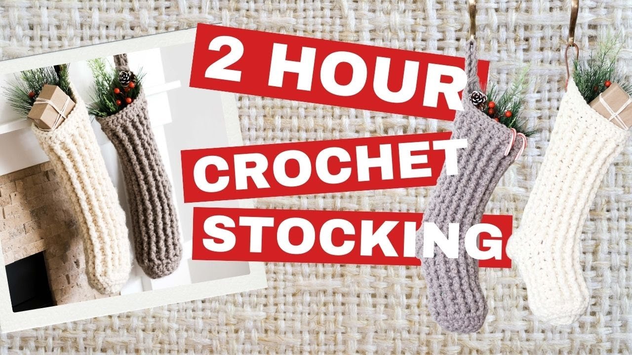 FAST + EASY Crochet Christmas Stocking [Finish in TWO HOURS]