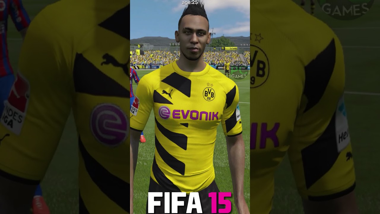 Aubameyang FIFA evolution (10-24) #shorts #eafc24 #fc24 #fifa #aubameyang #arsenal #barcelona