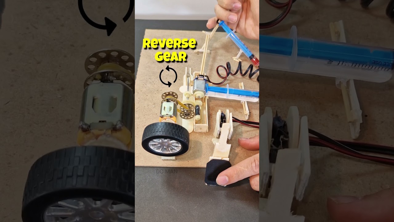 Reverse gear mechanism| #dcgearmotor #dcmotor #tech #diy #youtubeshorts