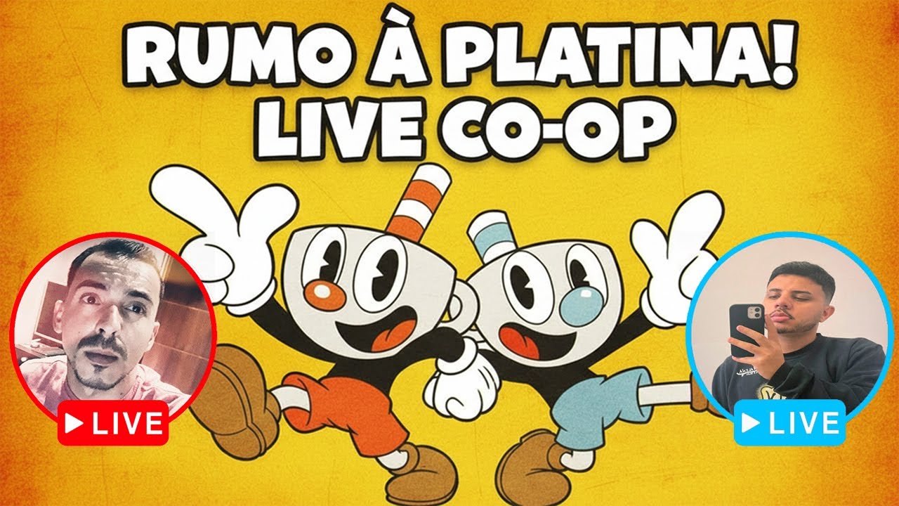 EP. 2 LIVE CO-OP Cuphead ☕🔥 | Rumo &agrave; Platina com @viidzin #CupHead