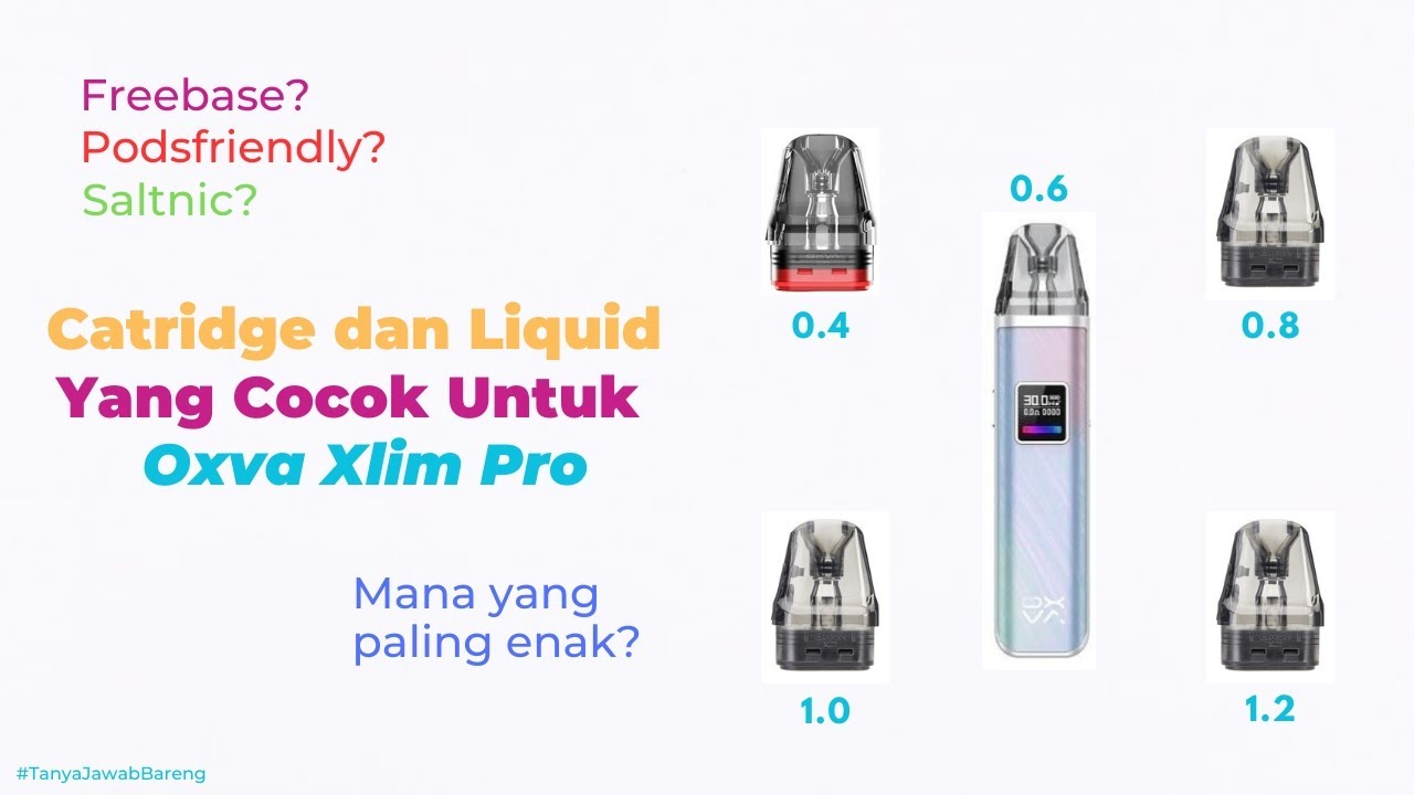 Catridge dan Liquid Yang Cocok untuk Oxva Xlim Pro by Oxva