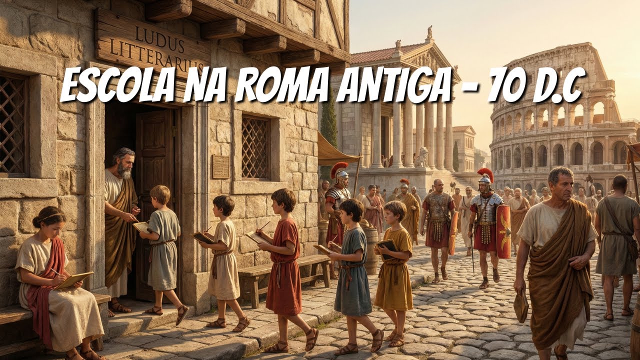 Roma Antiga - Como Funcionava uma Escola de Verdade (Reconstrução com IA)