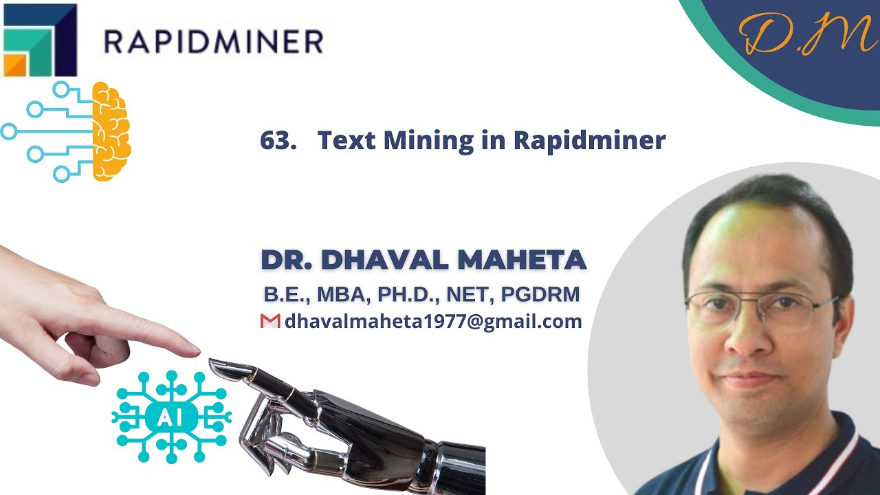 63. Text Mining in Rapidminer || Dr. Dhaval Maheta