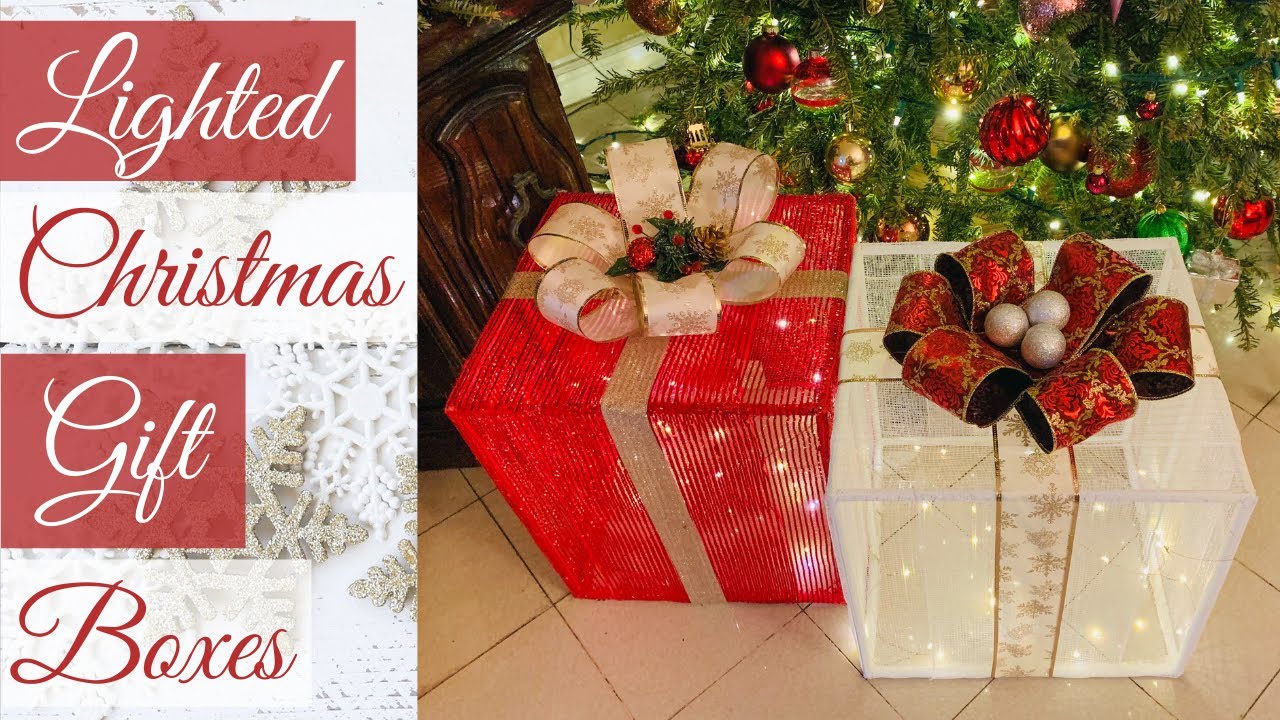 Lighted Christmas Gift Boxes | Easy Christmas Light Up Presents | DIY Christmas Home Decor