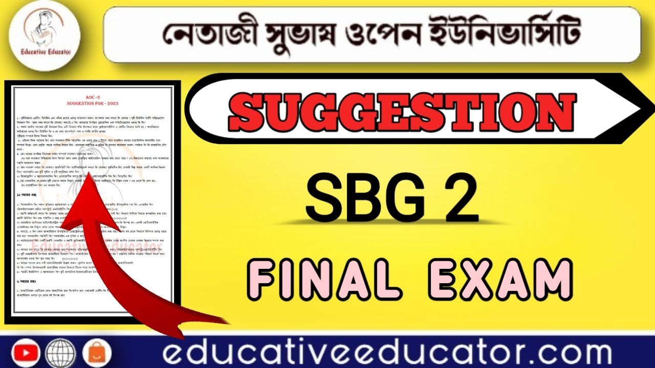 FINAL Exam Suggestion 2023 / BDP SBG 2