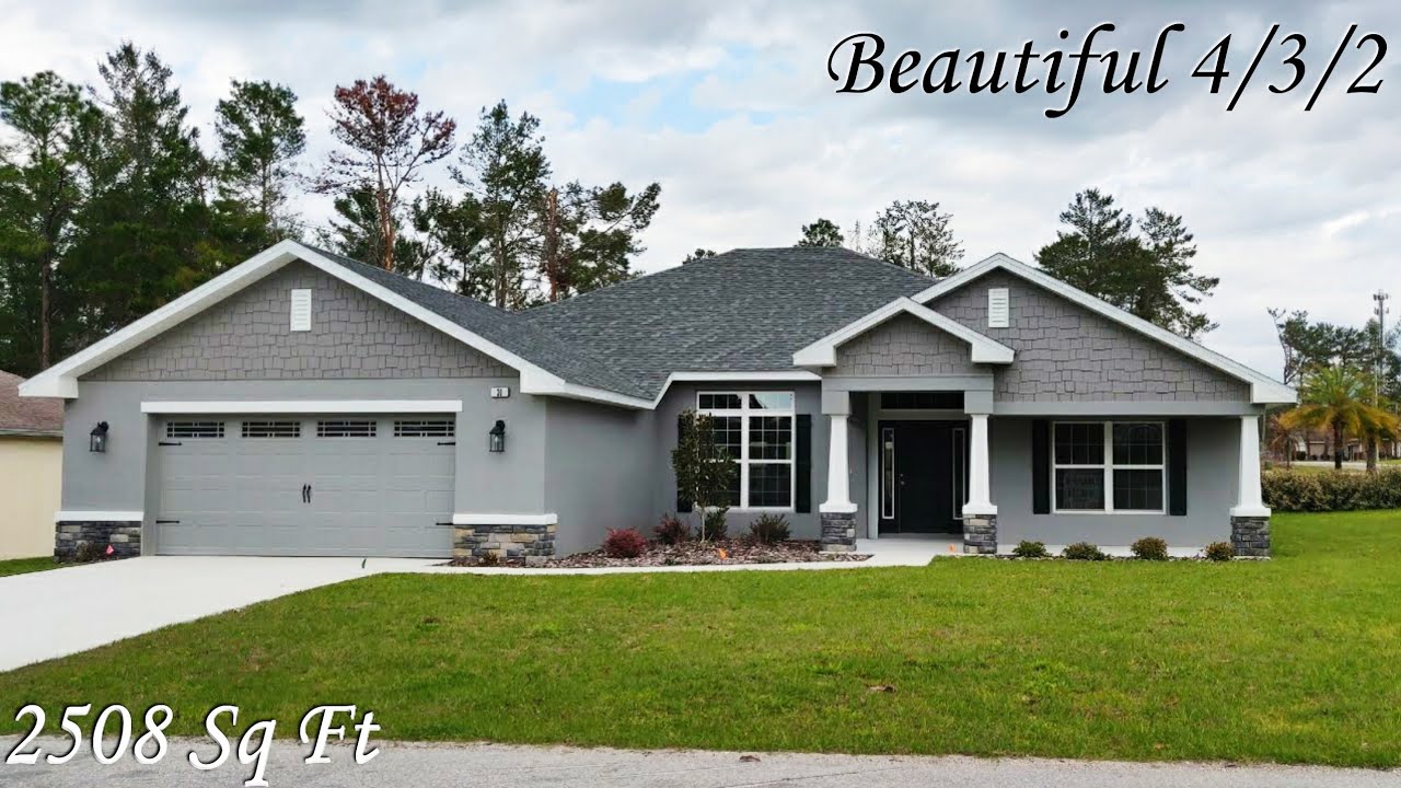 What Does a 2508 sq ft 4/3/2 New Home in Homosassa Florida Look Like?
