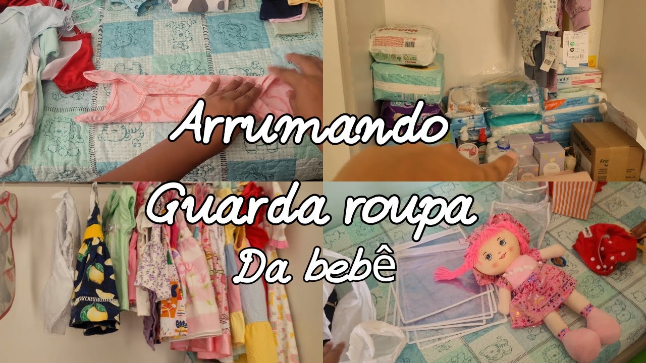 ARRUMANDO GUARDA ROUPAS DA BEBÊ  💖 | Dicas de dobra das roupas | organização fácil e prática