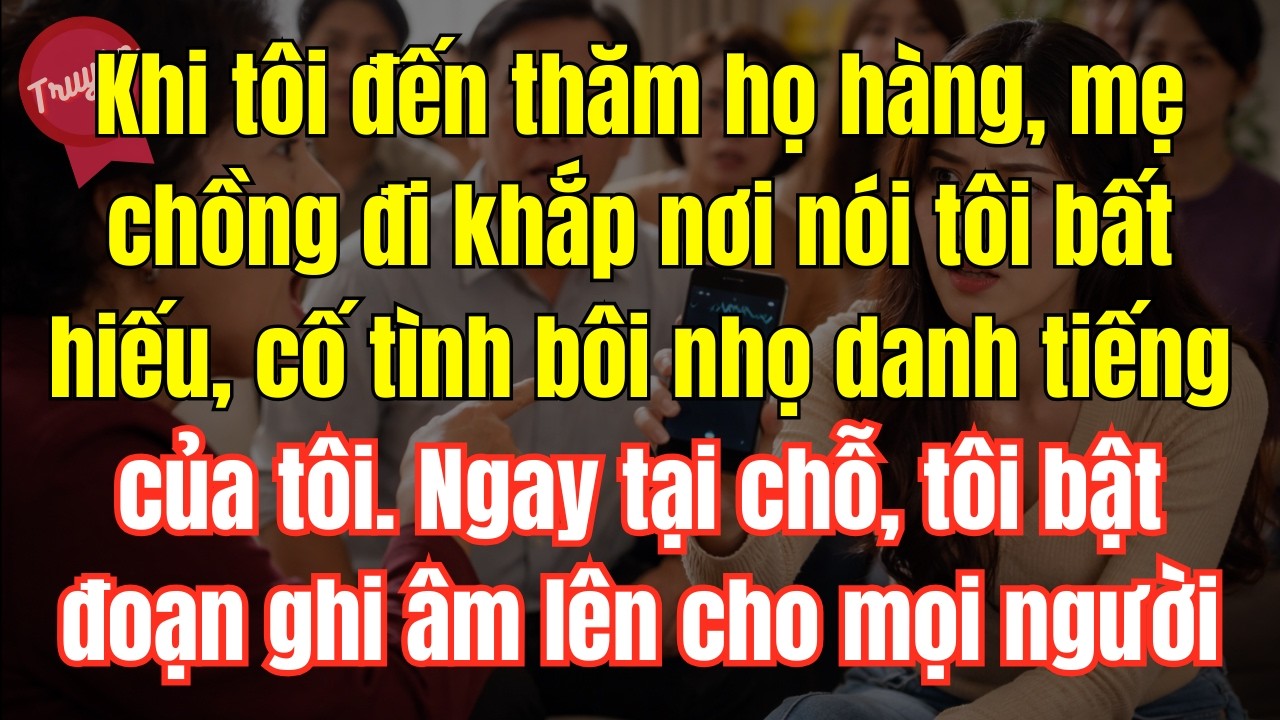 Khi tôi đến thăm họ hàng, mẹ chồng đi khắp nơi nói tôi bất hiếu, cố tình bôi nhọ danh tiếng của tôi