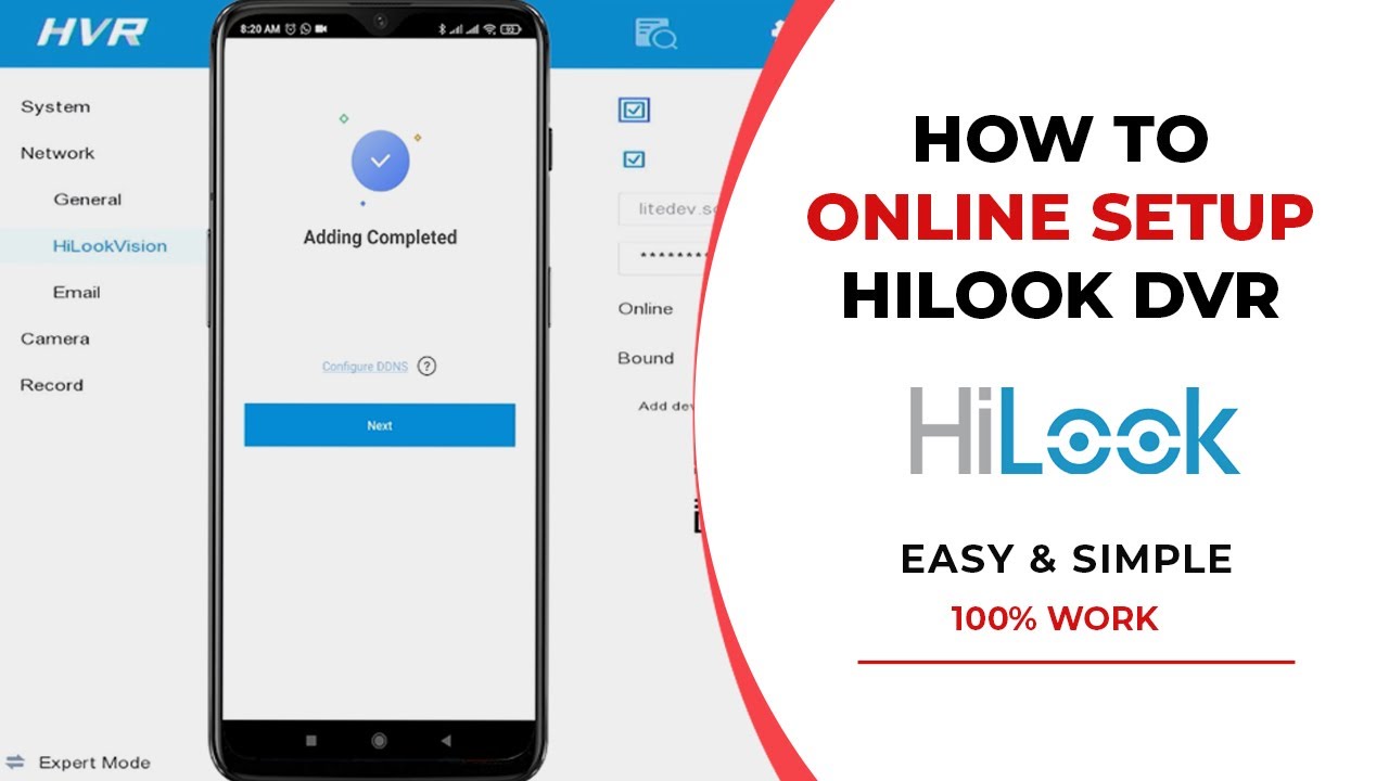 How to online setup hilook dvr to mobile phone | hilook dvr online mobile