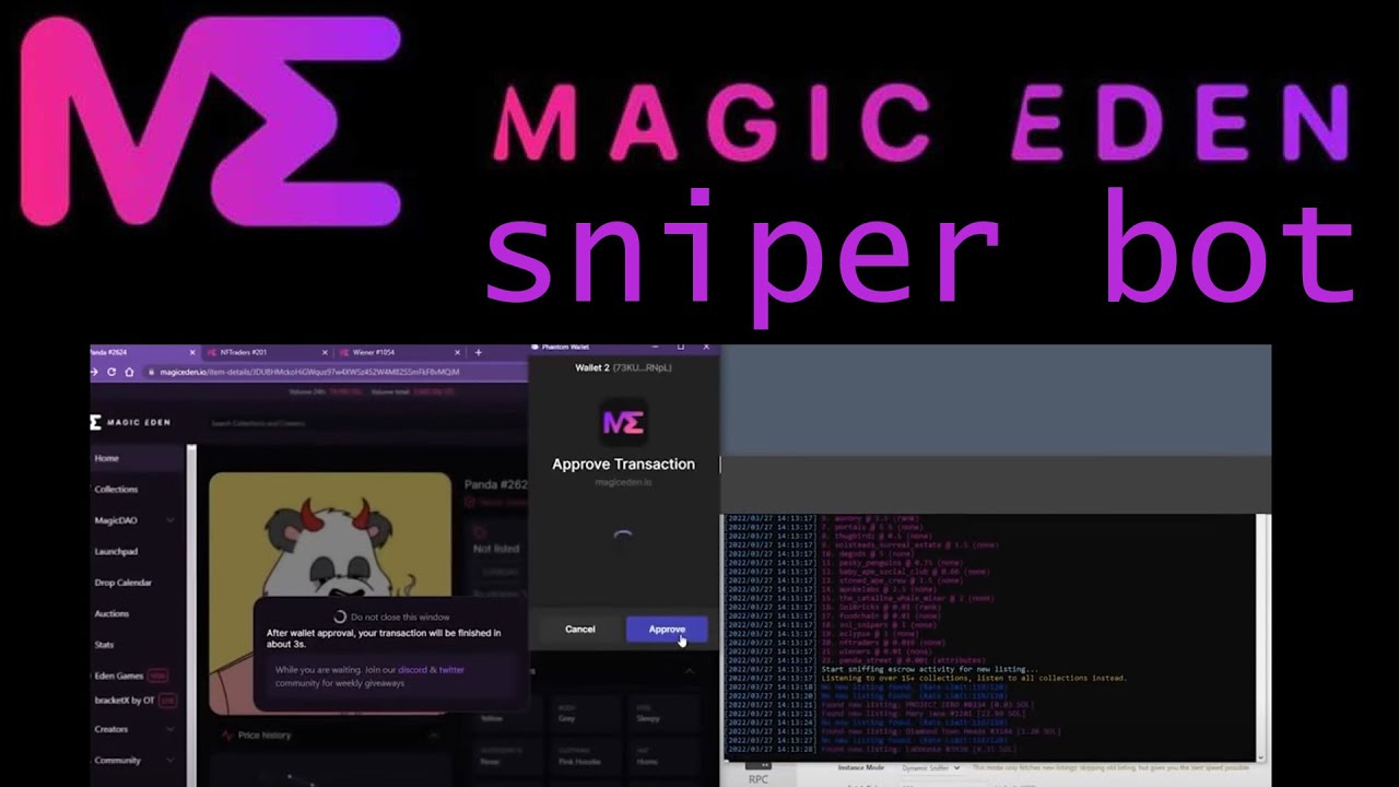 Magic Eden Bot - Sniper Bot NFT - Solana NFT BOT  2022 (WORKED)