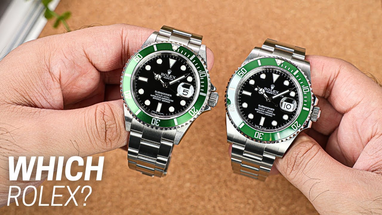 Two Greatest Green Bezel Rolex Submariners Ever- 16610LV 'Kermit' vs 126610LV  'Starbucks'