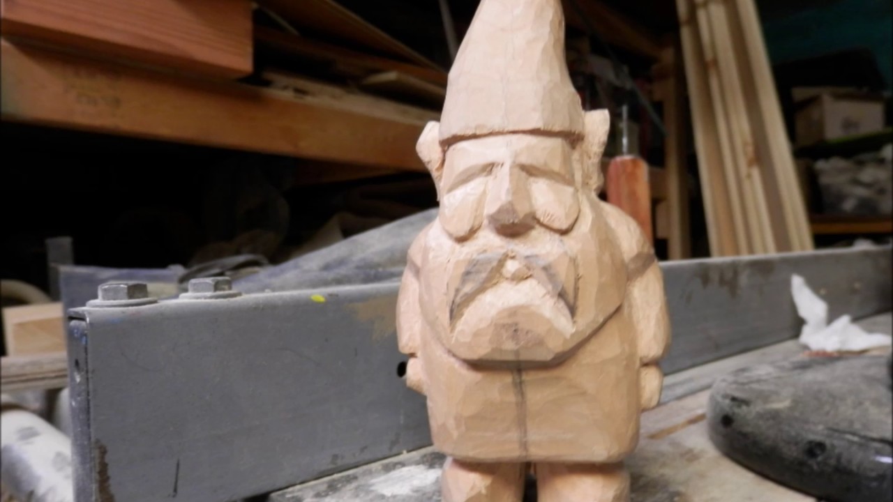 Wood carving Garden Gnome