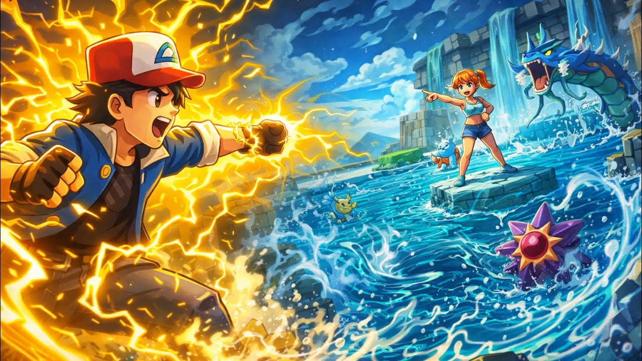 ¡CONSEGUI A PIKACHU ⚡ y DERROTÉ a MISTY! 💧🔥 Gimnasio de AGUA de KANTO | Cobbleverse Capítulo 3