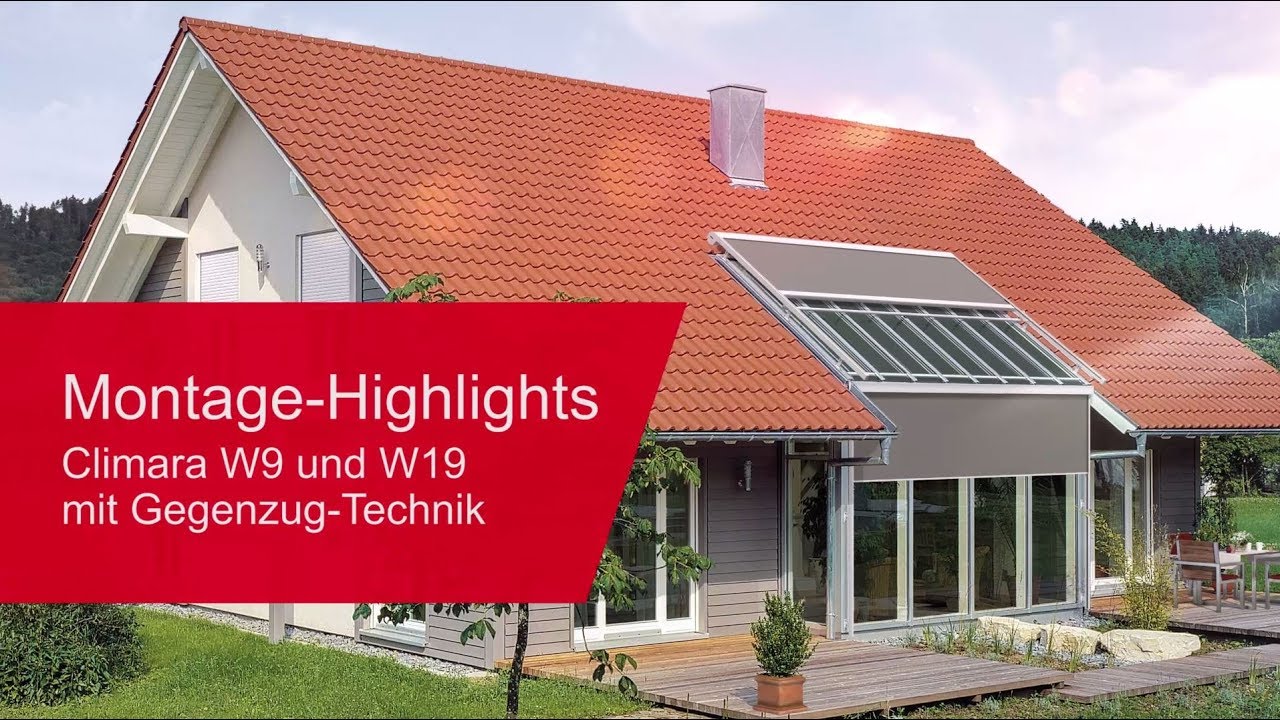 Wintergarten-Markise Climara W9 und W19 mit Gegenzug-Technik