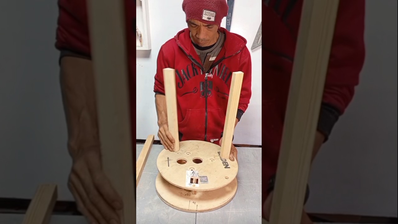 Make a Simple round coffee table.