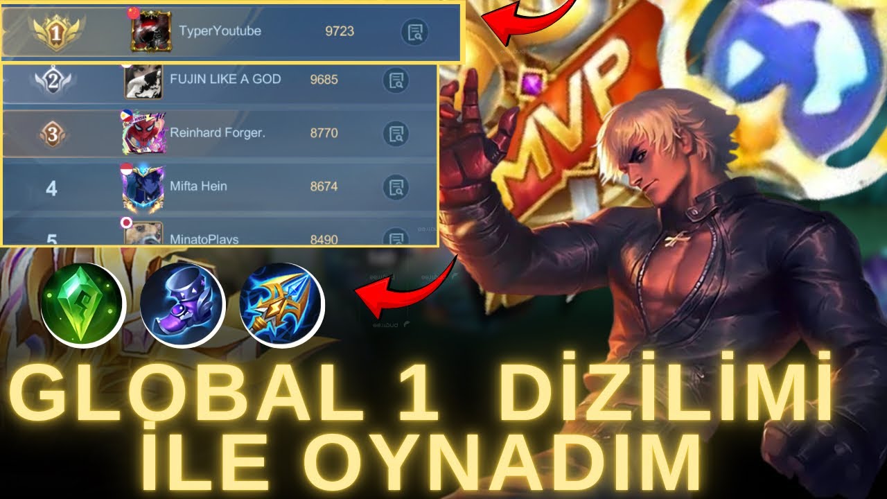 GLOBAL 1 GUSION DİZİLİMİ İLE OYNADIK - Mobile Legends