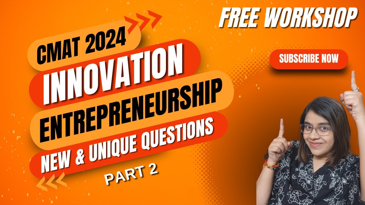 CMAT Innovation & Entrepreneurship - 2| CMAT 2024 Workshops| General Awareness| Interview Questions