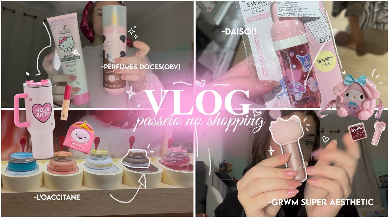 🪷 | VLOG! no shopping em busca do vestido rosa + grwm + haul das comprinhas