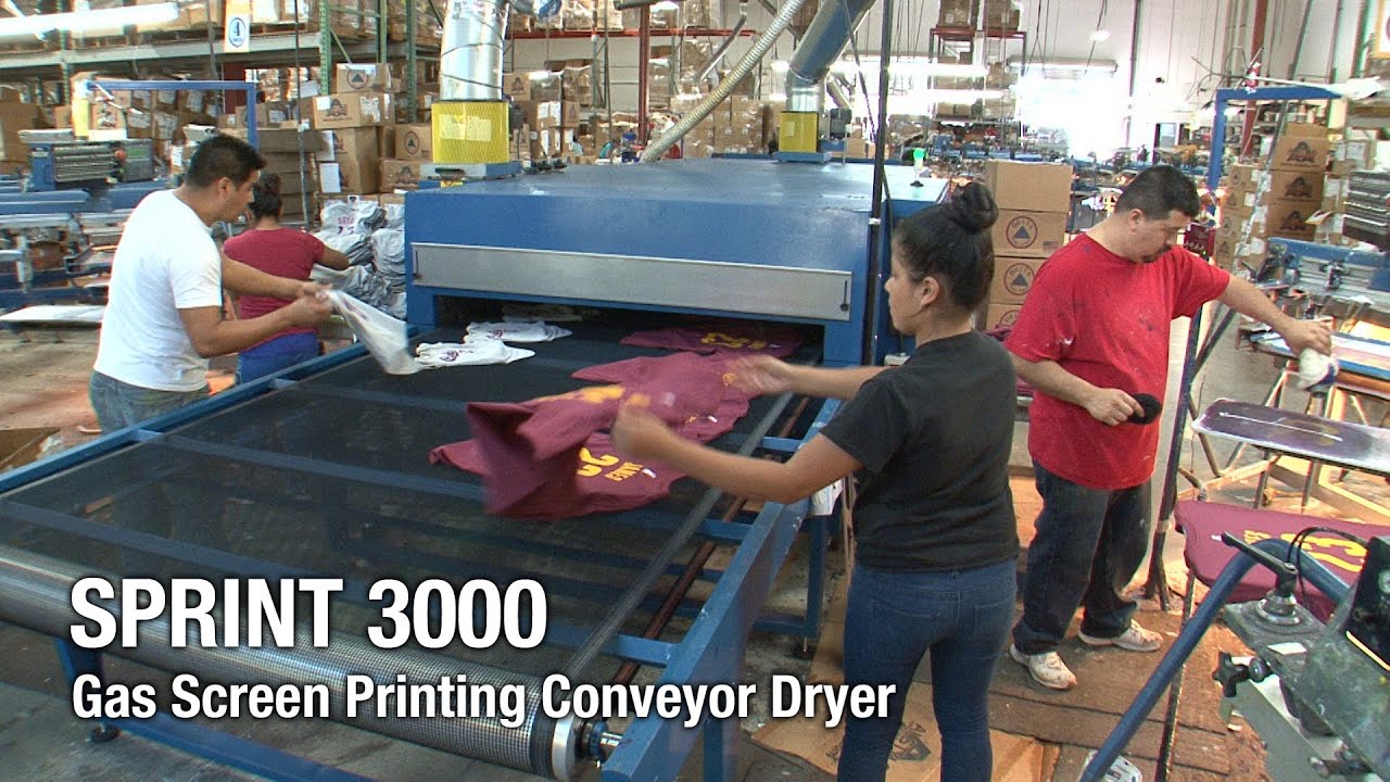 M&R's SPRINT 3000 Gas Screen Printing Conveyor Dryer