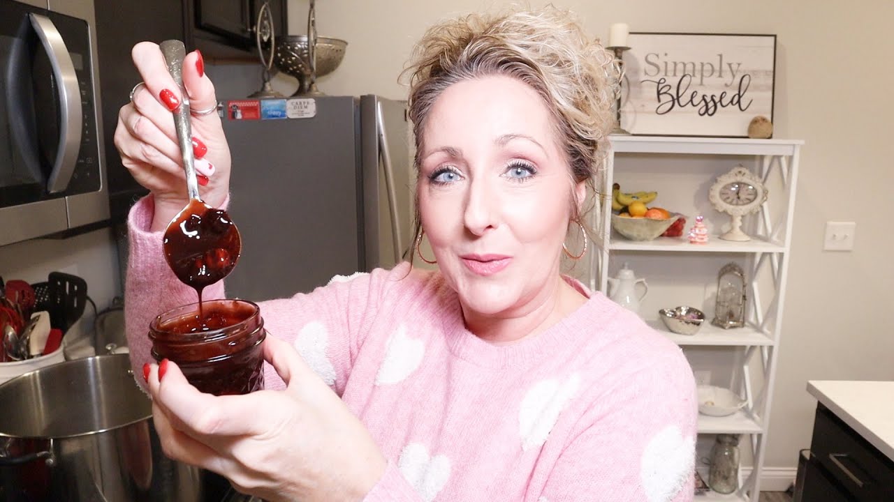 Chocolate-Cherry Jam ~ Valentine's Day Canning and Gifting ~ Homemade Jam