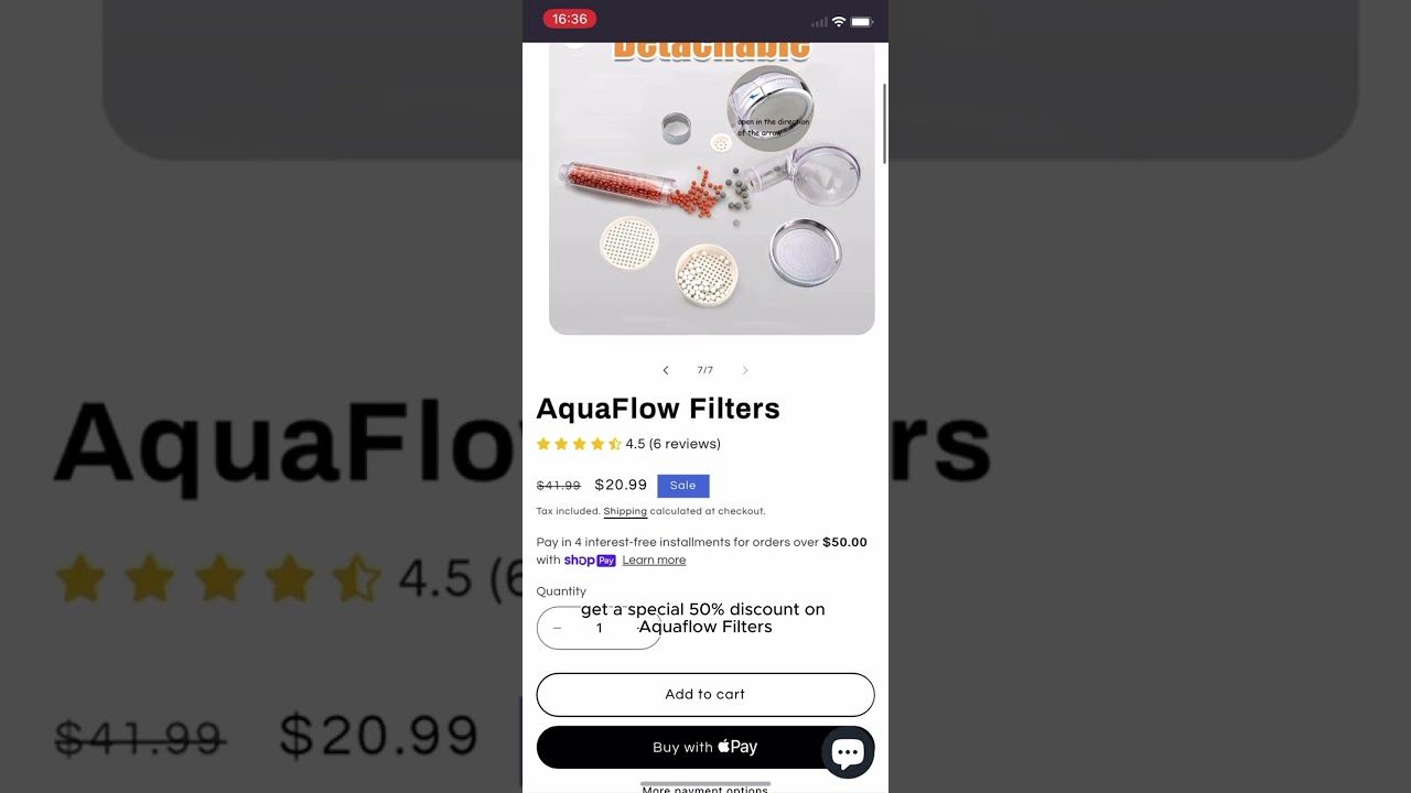 AquaFlow Filters 50% Off Today! 
