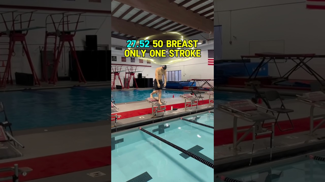 He swims faster than most swimmers with only 1 Stroke 😳 #swimmers #swimming
