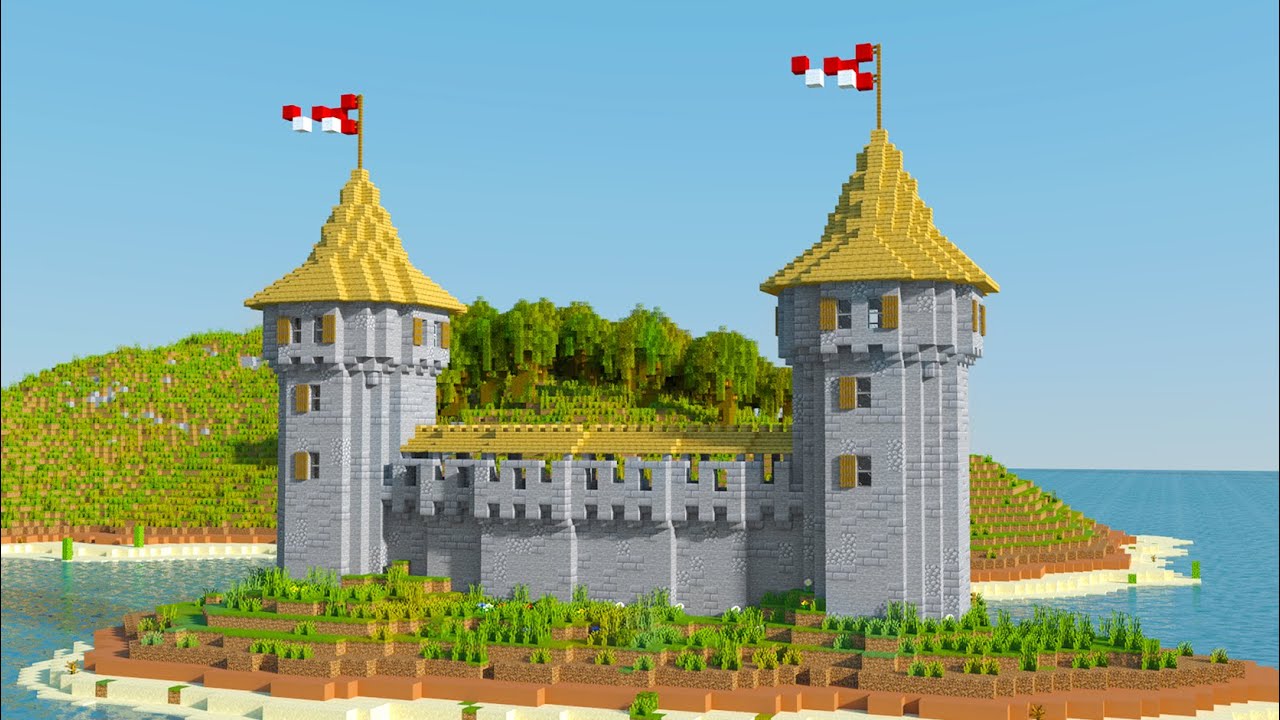 Minecraft: How To Build A Medieval Wall Tutorial
