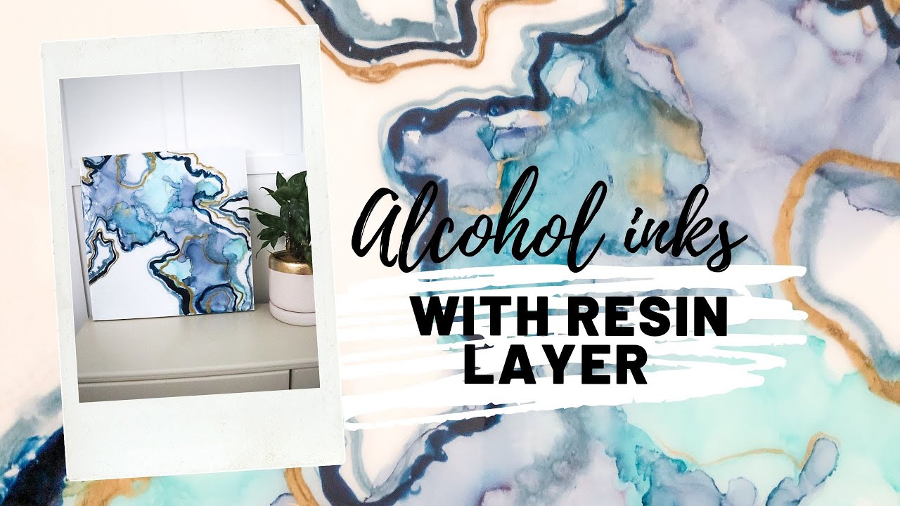 Alcohol ink & resin art work