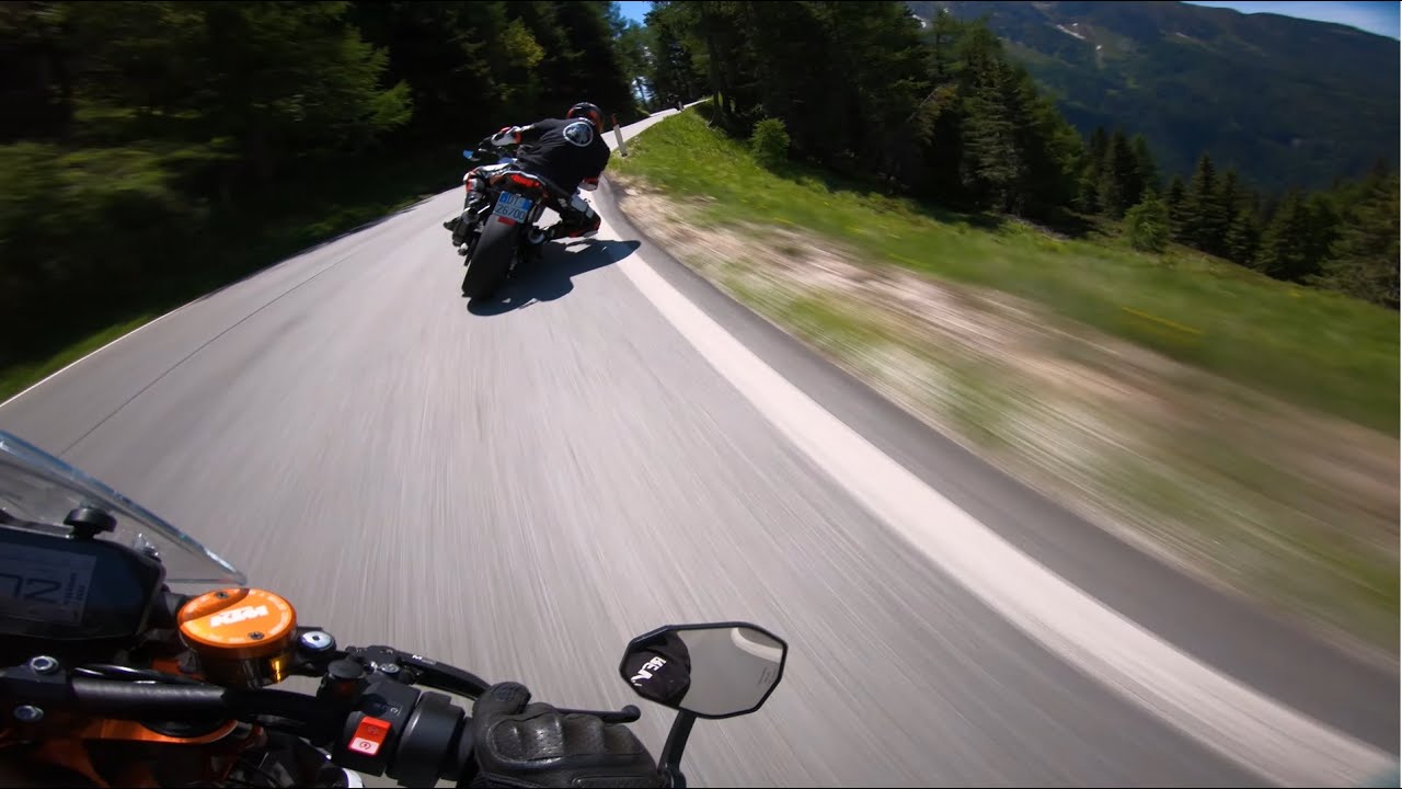 Ktm 890 Duke R - Ride it like you stole it!! - Passo Giovo (RAW Video - Only Engine sound)