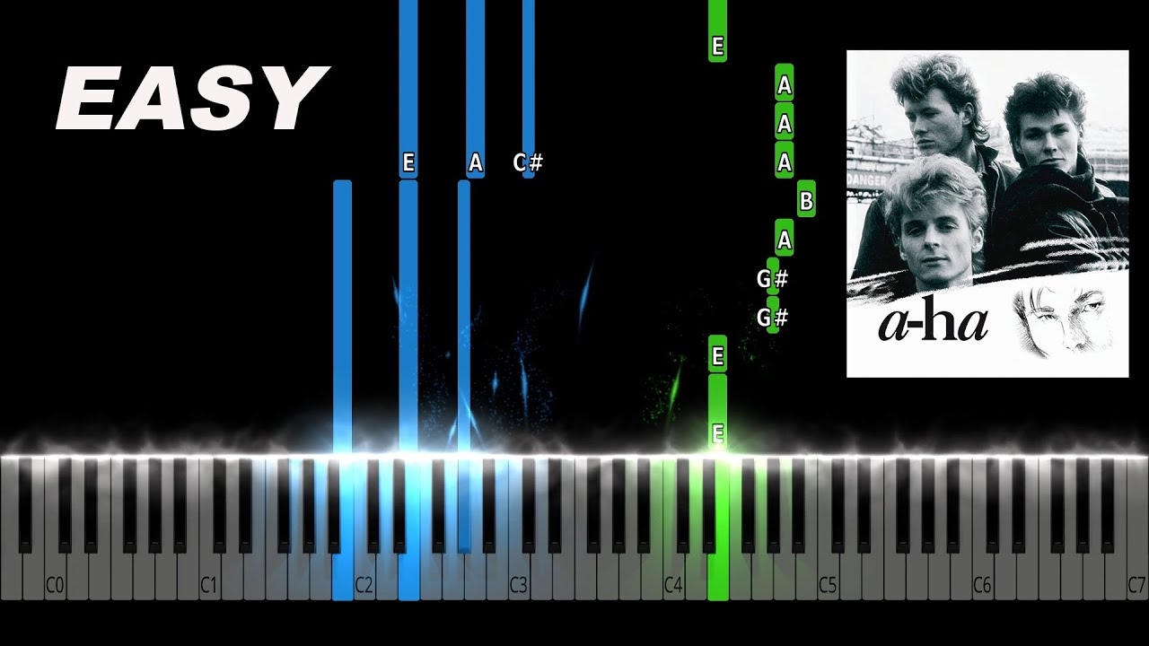 A-Ha - Take On Me Easy Piano Tutorial