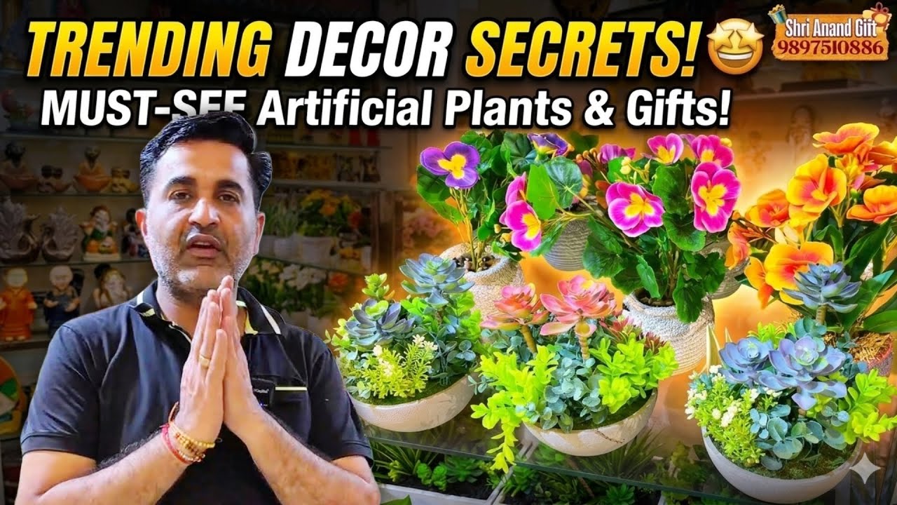 Trending Decor Secrets!🤩Must See Artificial Plants and Gifts ✨ |#homedecor #planter 