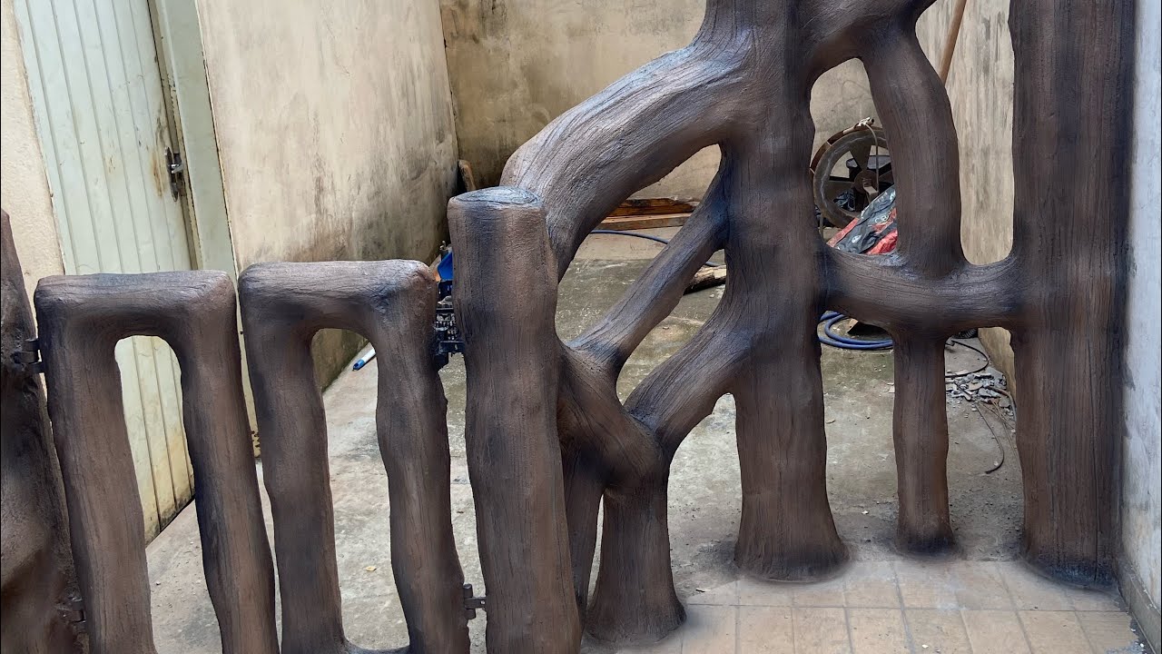 Fazenda uma cerca imitação de troncos rústicos ( passo a passo ) 